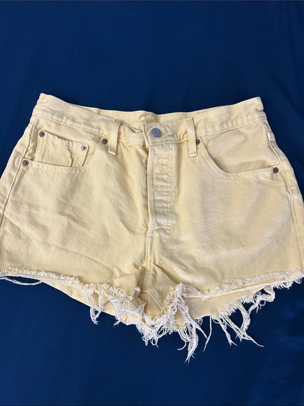 Levi's 501 Frayed Hem Denim Shorts